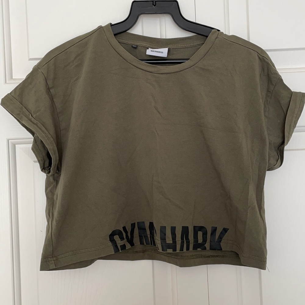 Gymshark Olive Green / Khaki Crop Top M